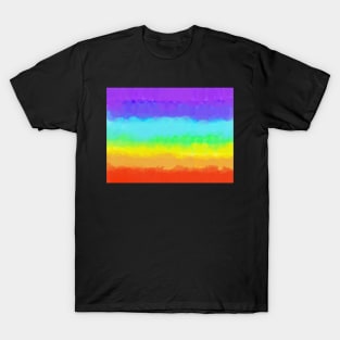 Bright Rainbow Tie Dye Watercolor Gradient Stripe T-Shirt